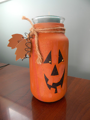 Jack O'Lantern Candle Jar - Yearning to Create